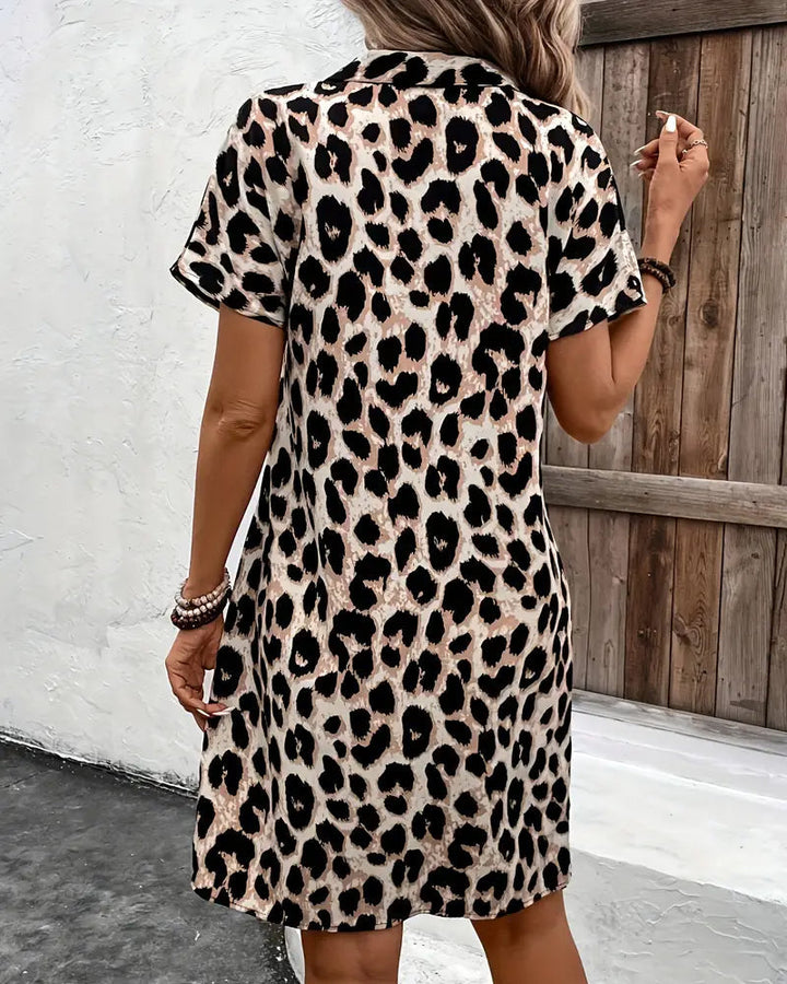 Qiana | Leopard Print Midi Dress
