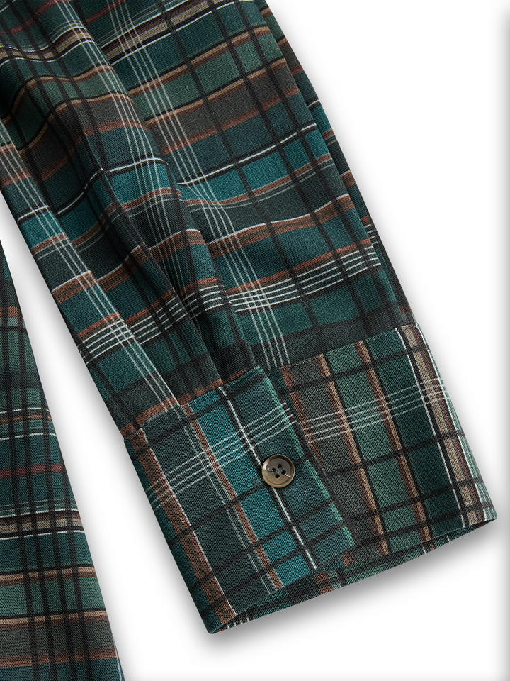 Virela | Plaid Shirt Maxi Dress