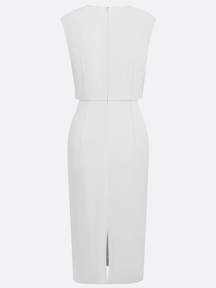 María | Chic Draped Midi Dress