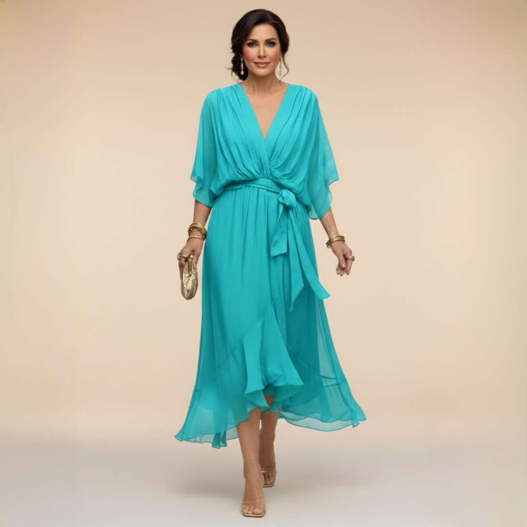 Monica | Chiffon V-Neck Dress
