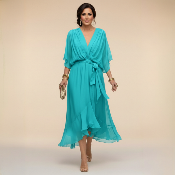 Monica | Chiffon V-Neck Dress