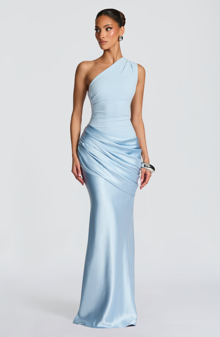 Aurelia | Sculpted One-Shoulder Satin Gown