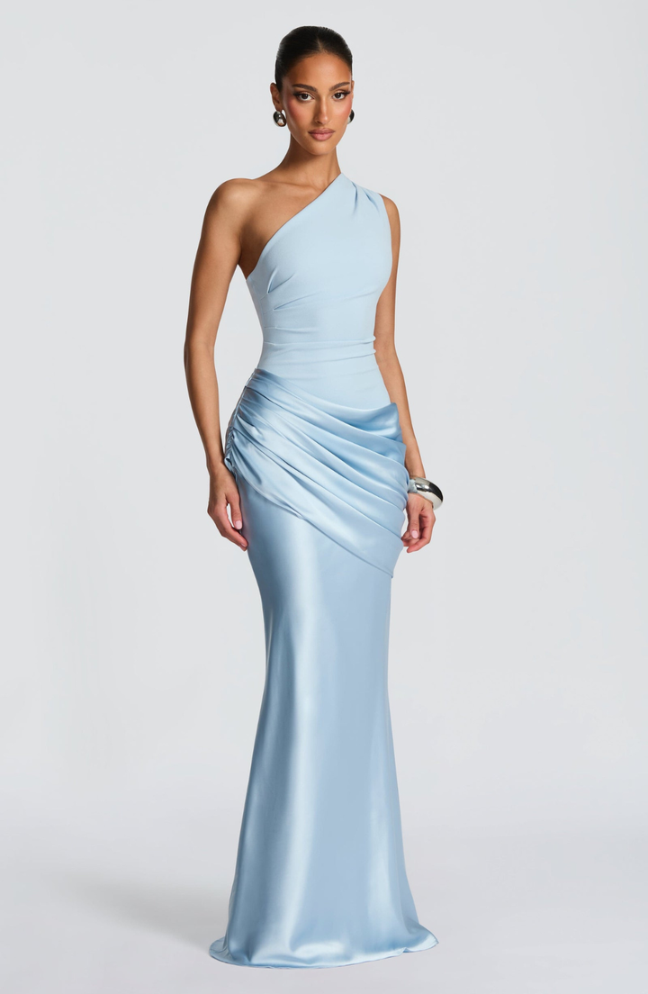 Aurelia | Sculpted One-Shoulder Satin Gown