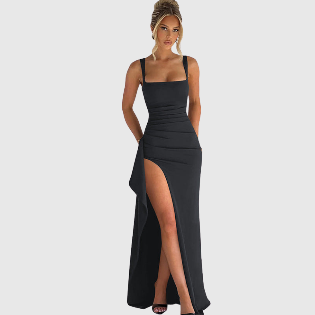Cell | Elegant Open-Back Maxi Dress
