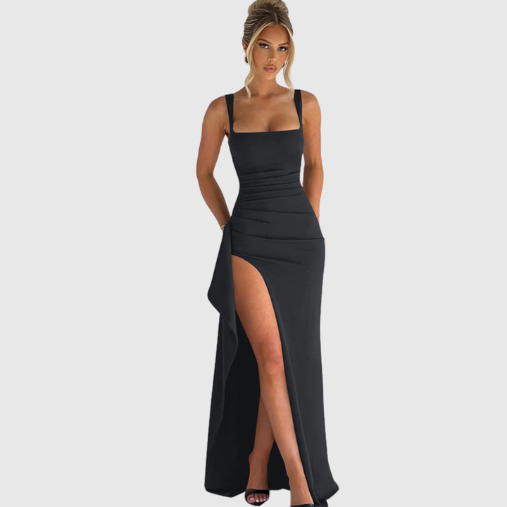 Cell | Elegant Open-Back Maxi Dress