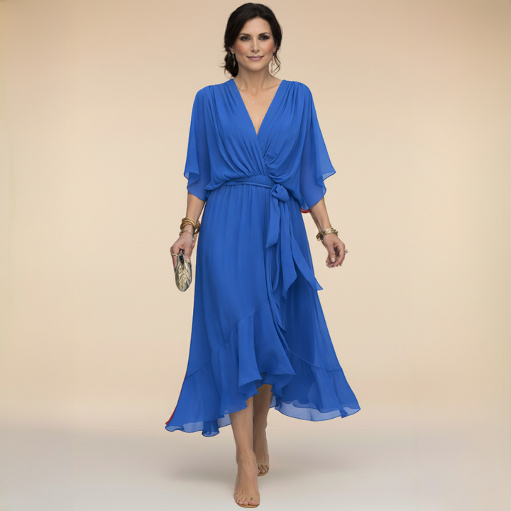 Delacroix | Chiffon V-Neck Dress