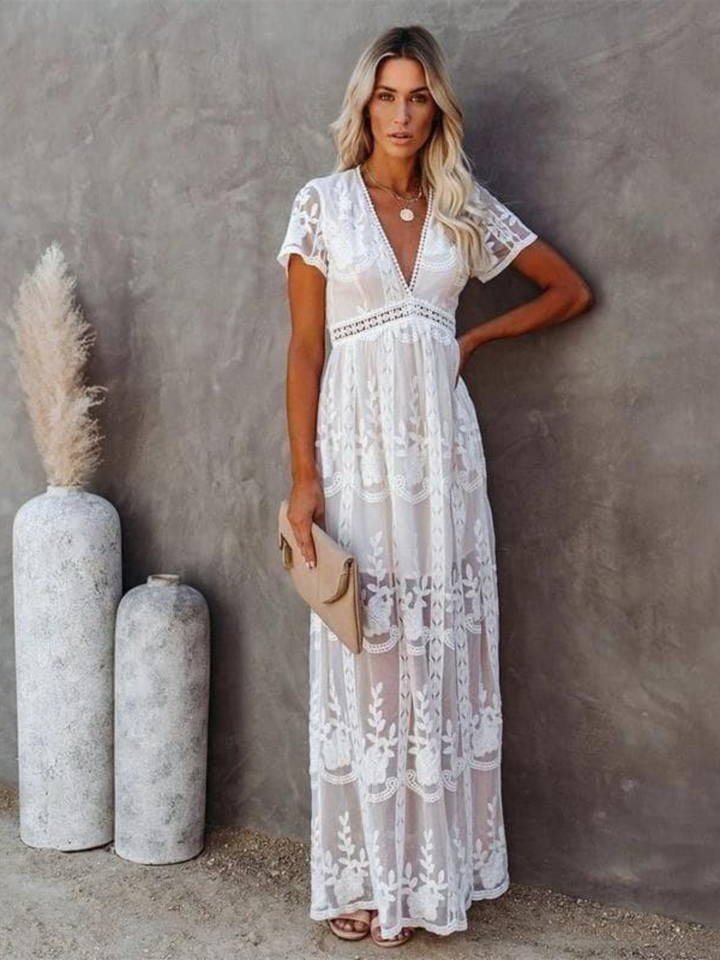 Fleur | Boho Lace Maxi Dress