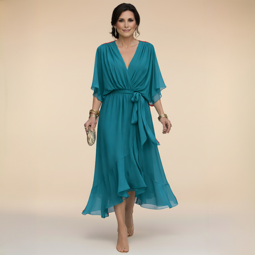 Delacroix | Chiffon V-Neck Dress