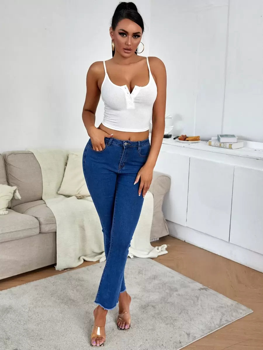 Luna | Button Crop Cami