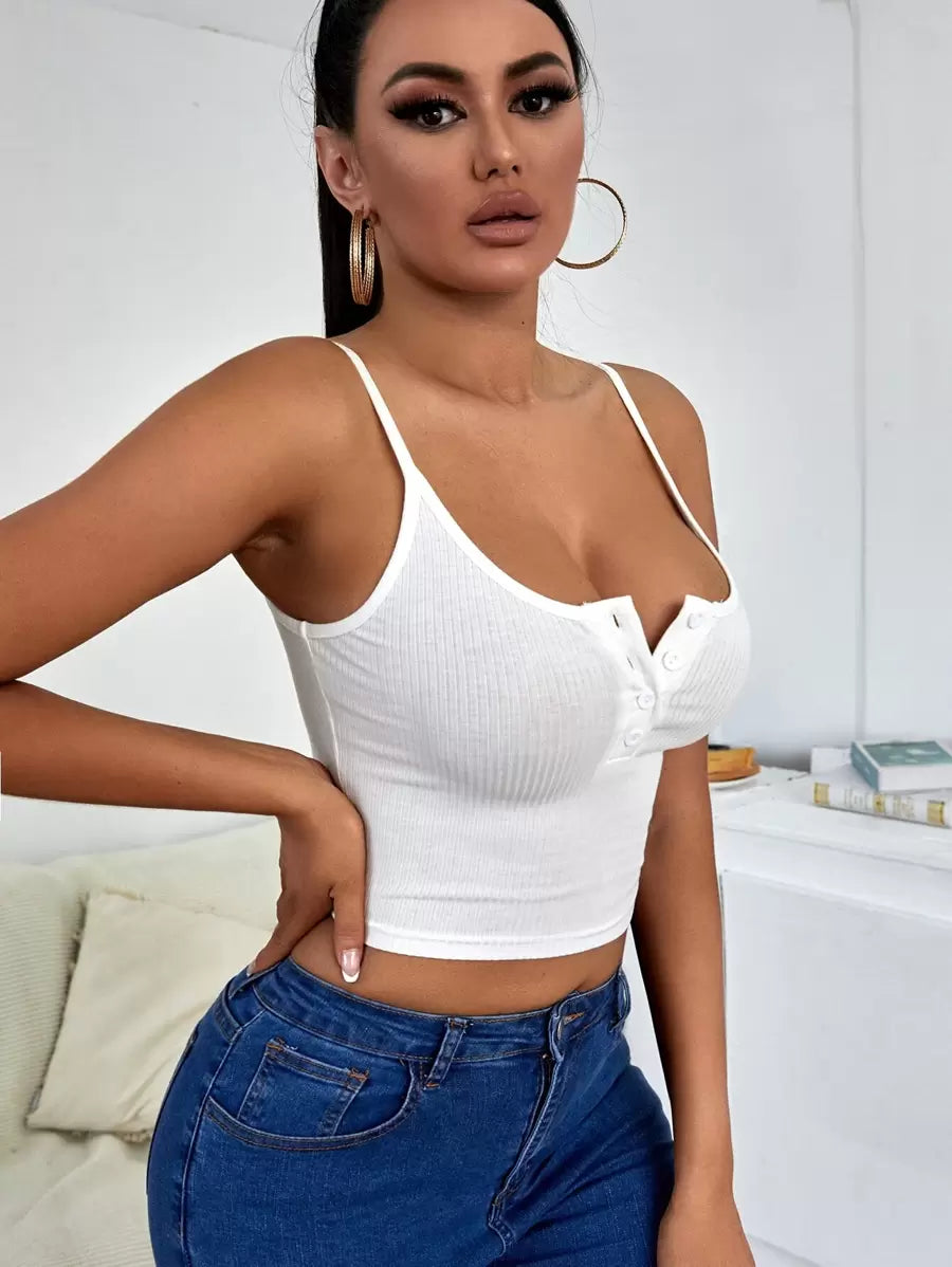 Luna | Button Crop Cami