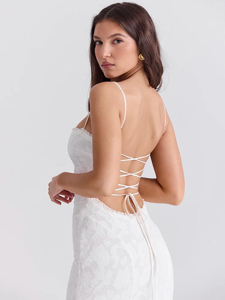 Selene | Burnout Lace Maxi Dress