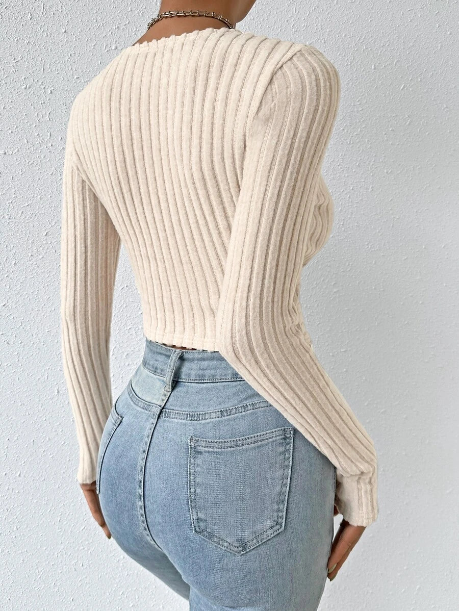 Serelune | Elegant Wrap Crop Top