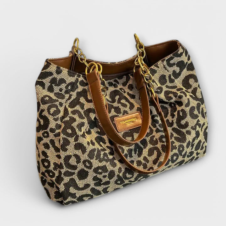 Savara | Leopard Canvas Tote