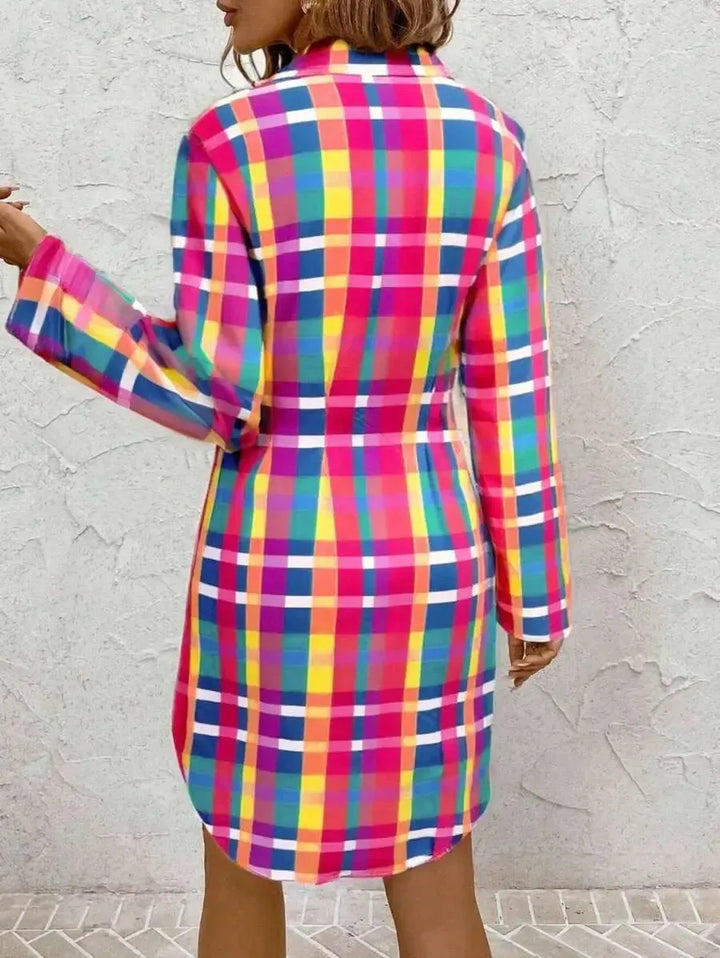 Nisha | Checkered A-Line Mini Dress