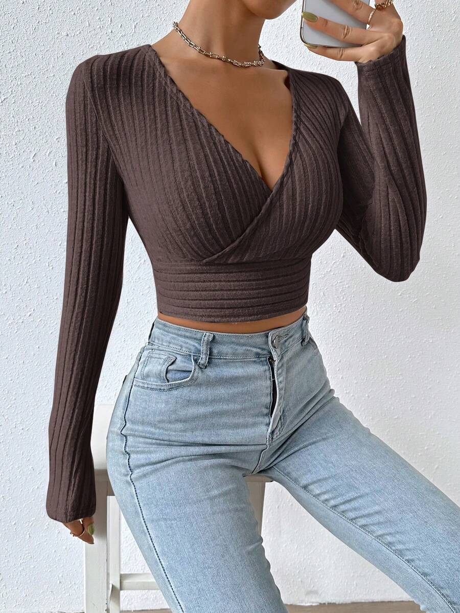 Serelune | Elegant Wrap Crop Top