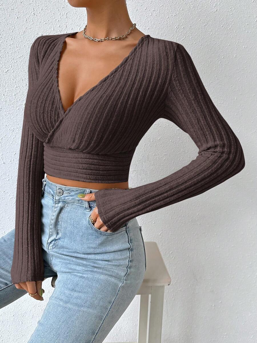 Serelune | Elegant Wrap Crop Top