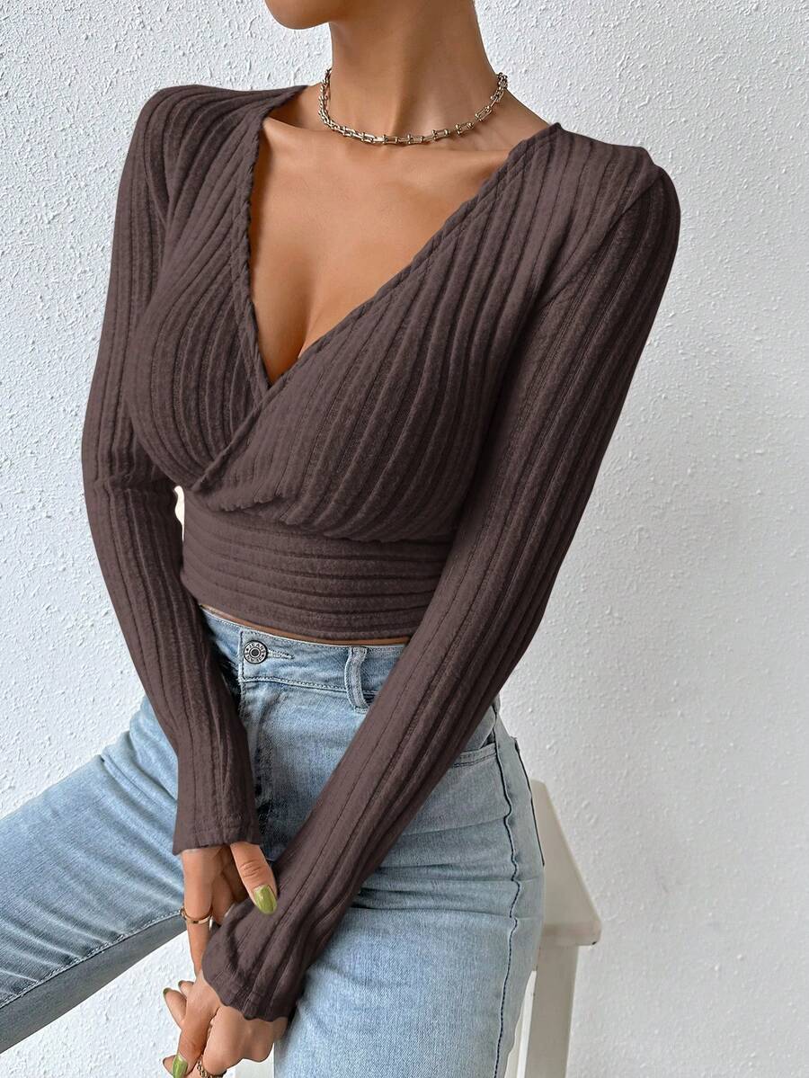 Serelune | Elegant Wrap Crop Top