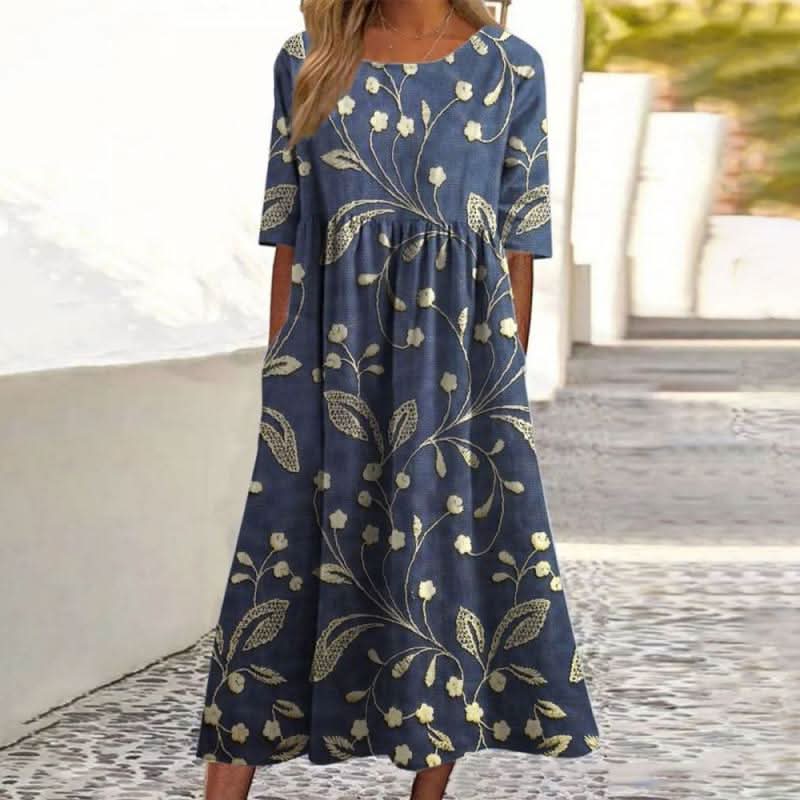 Elmira | Relaxed Floral Midi Dress
