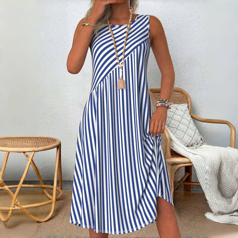 Mielle | Striped Sleeveless Midi Dress