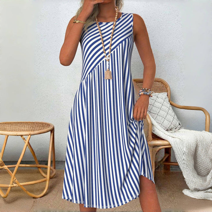 Mielle | Striped Sleeveless Midi Dress