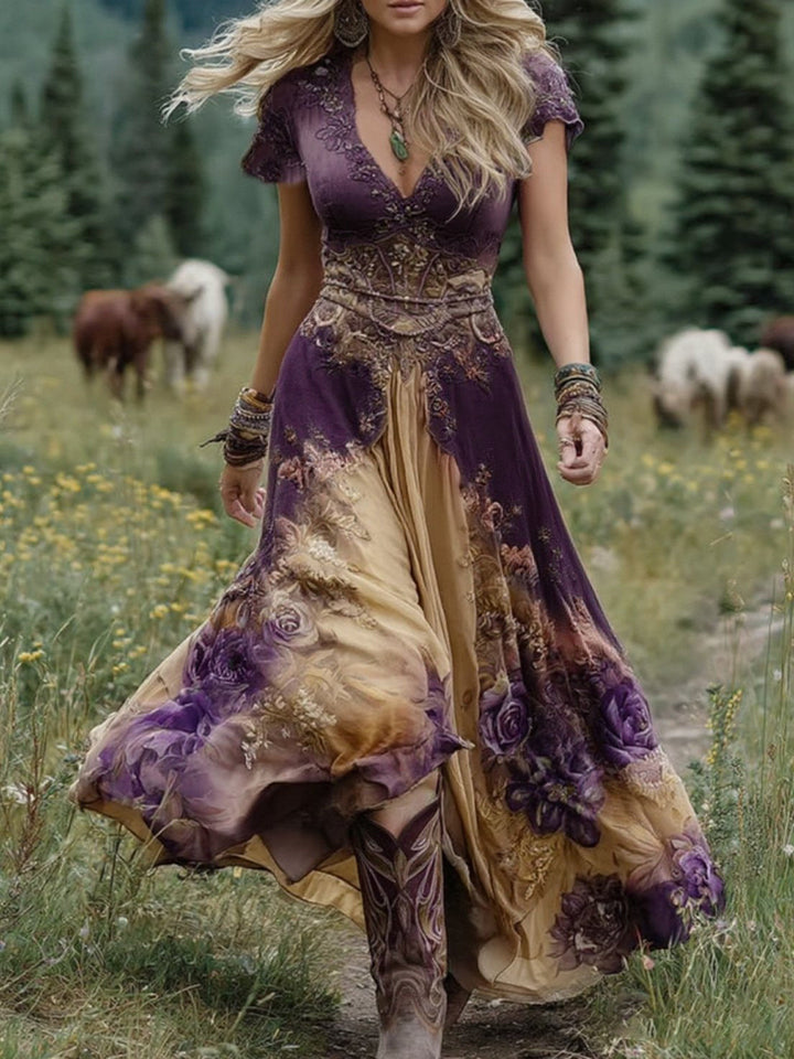 Lavira | Gradient Floral Maxi Dress