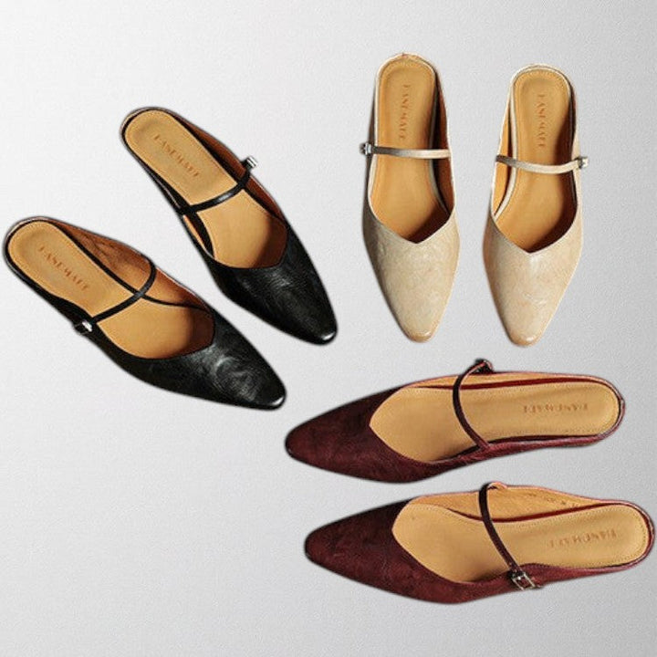 Olivia | Genuine Leather Mules