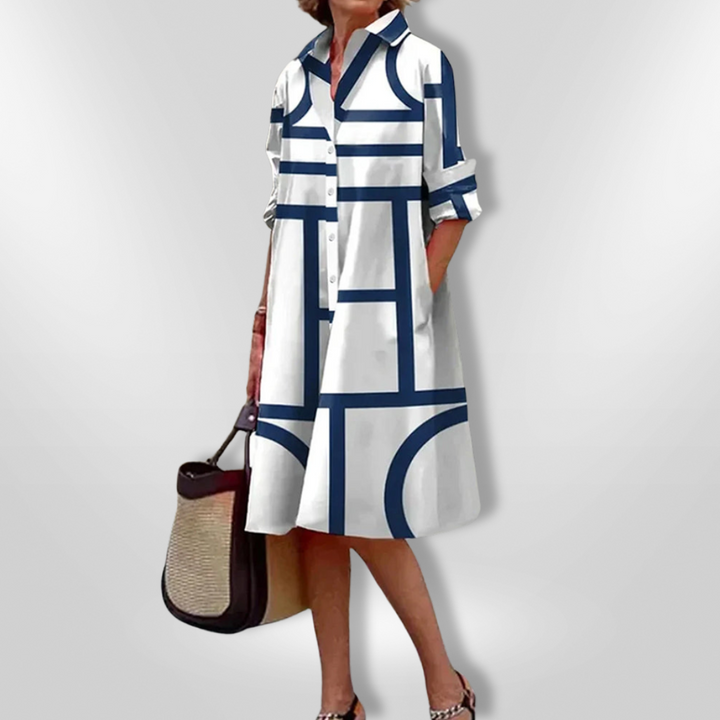Soraya | Geometric Midi Dress