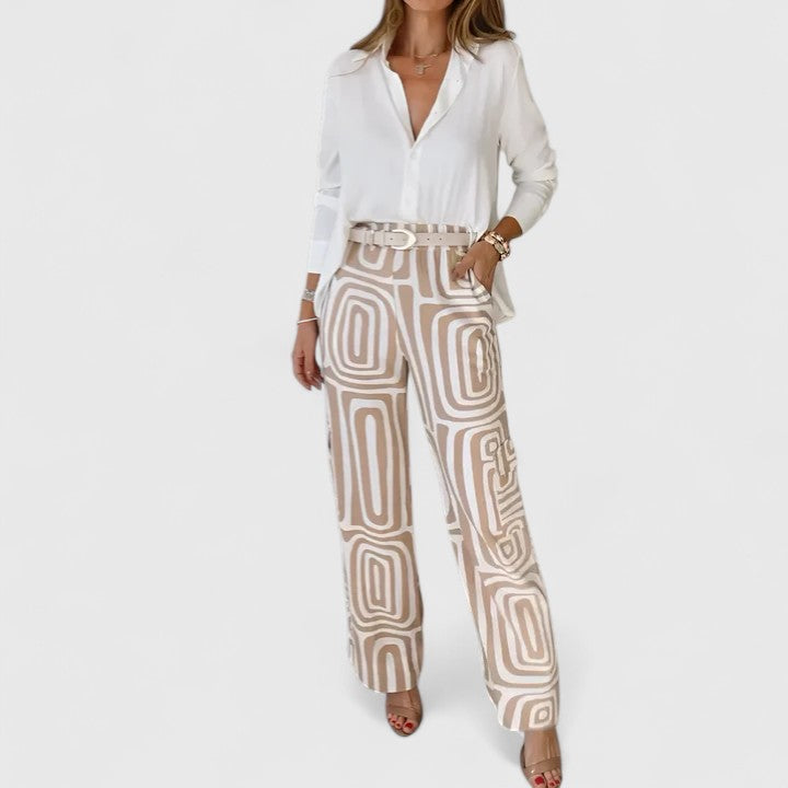 Kira - Chic Two-Piece Set with Complimentary Belt