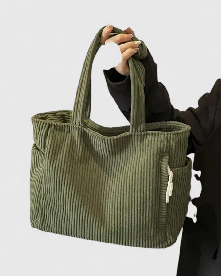 Angelique | Sophisticated Cord Tote Bag