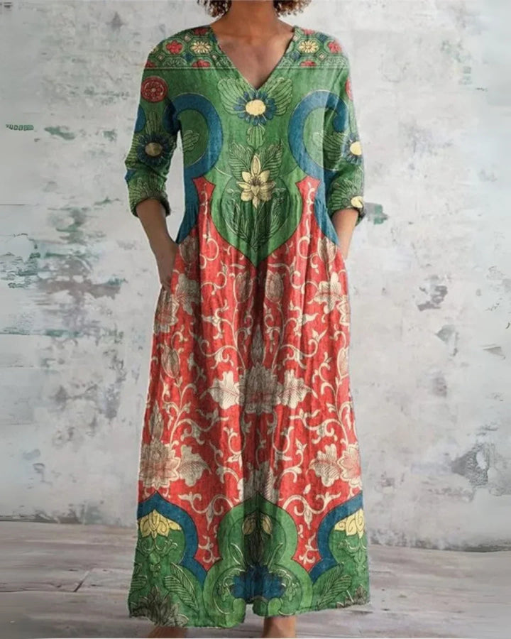 Melany | Vintage Floral Maxi Dress