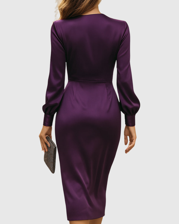 Velmira | Satin Wrap Dress