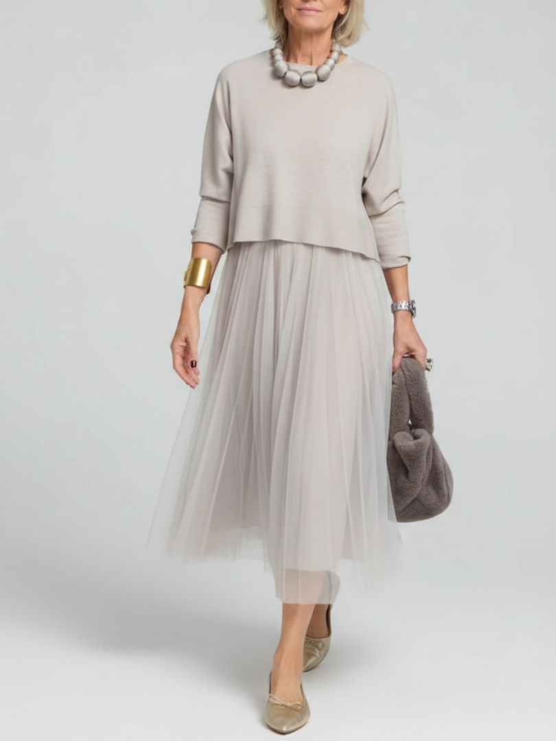 Zanelia | Tulle Sweater Dress