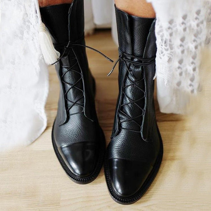 Andrea - Lace-Up Heeled Boots