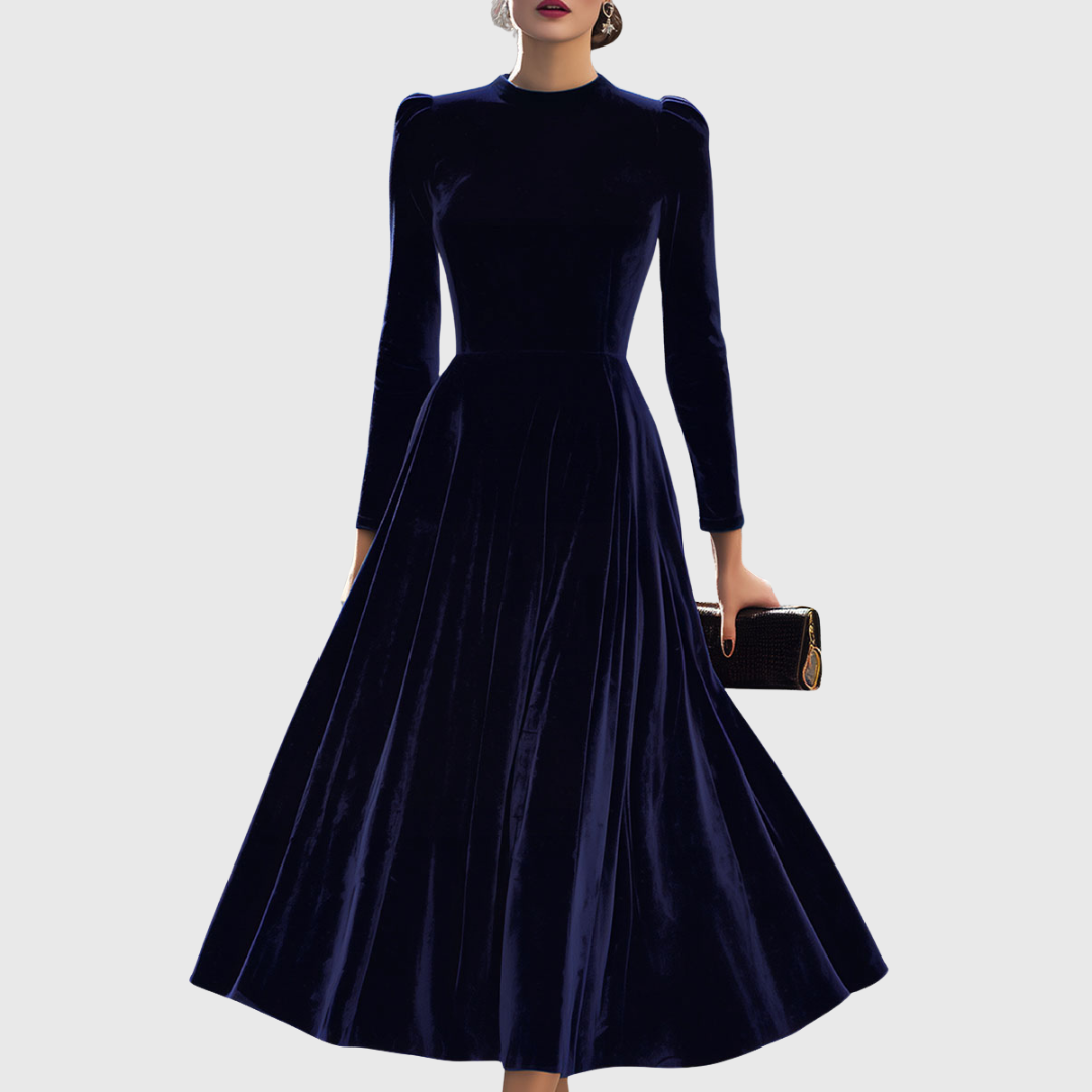 Elowon | Velvet Midi Dress