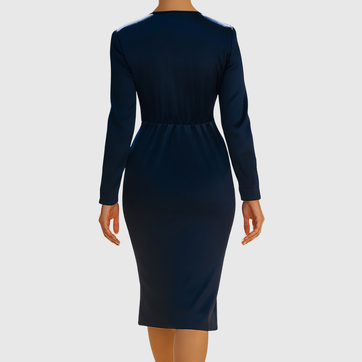 Ava | Deep V-Neck Satin Dress