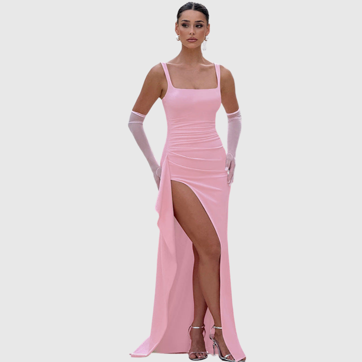 Cell | Elegant Open-Back Maxi Dress