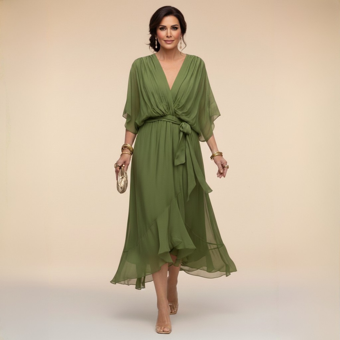Monica | Chiffon V-Neck Dress