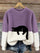 Luna | Cat Print Sweater