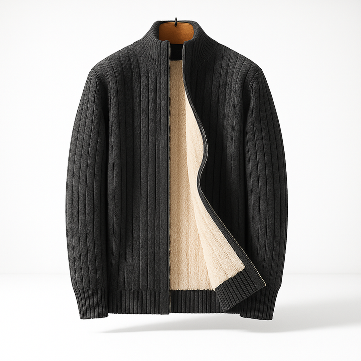 Oliver - Premium Ribbed Zip Cardigan