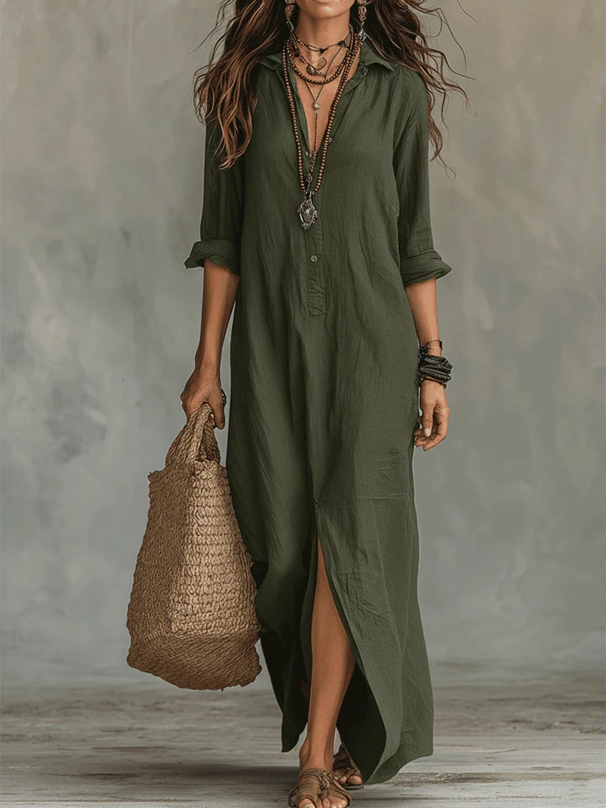 Soline | Buttoned Maxi Dress