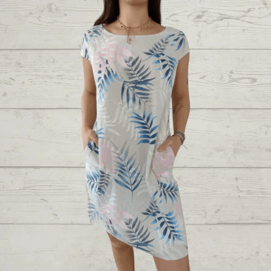 Leila | Floral Pocket Cotton Dress