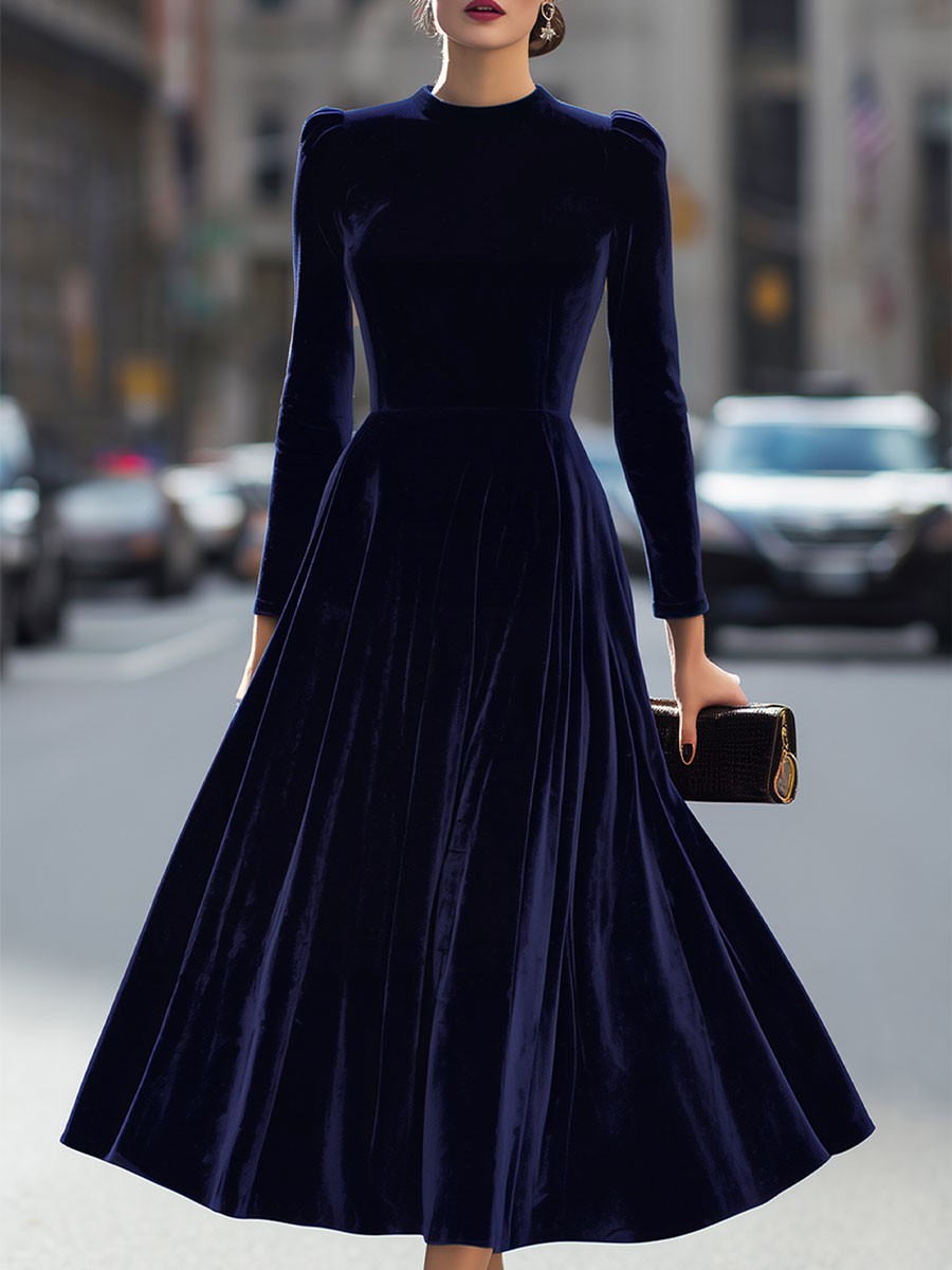 Elowon | Velvet Midi Dress