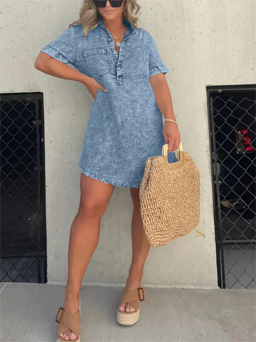 Levia | Washed Summer Shirt Dress