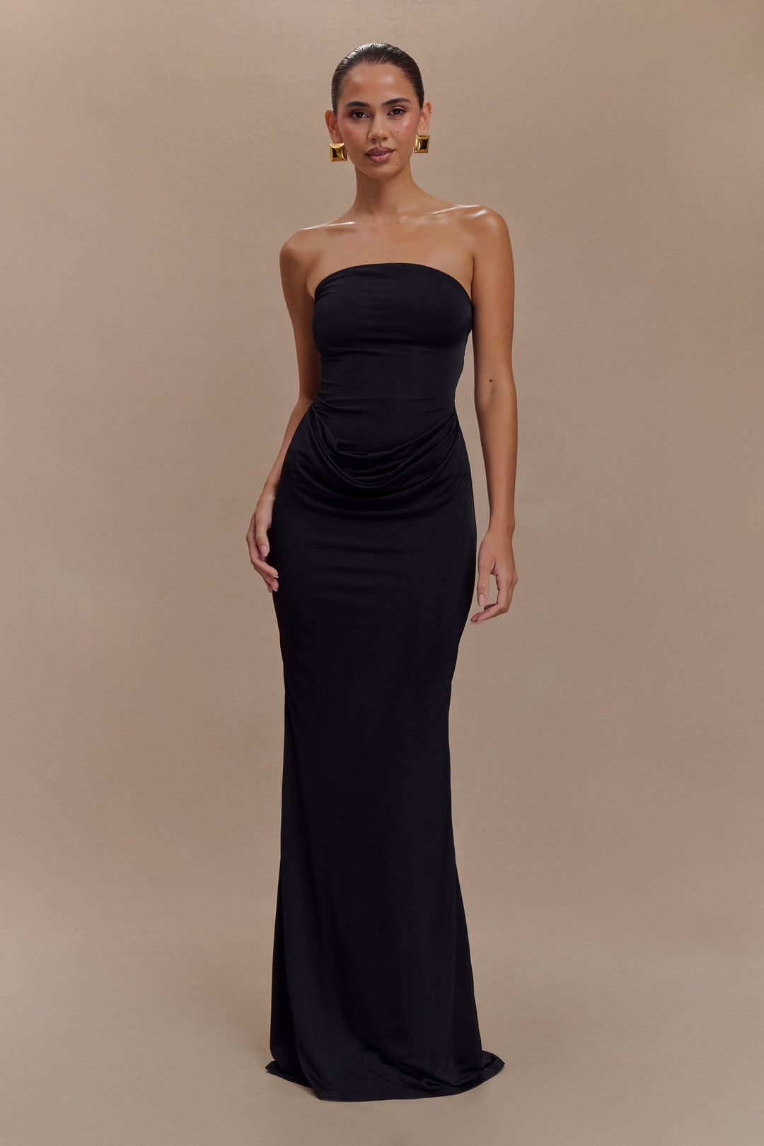 Madison | Slinky Maxi Dress - Black