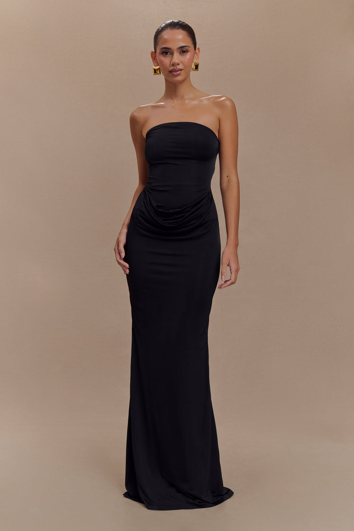 Madison | Slinky Maxi Dress - Black