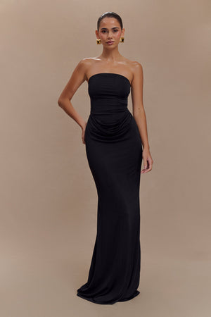 Madison | Slinky Maxi Dress - Black
