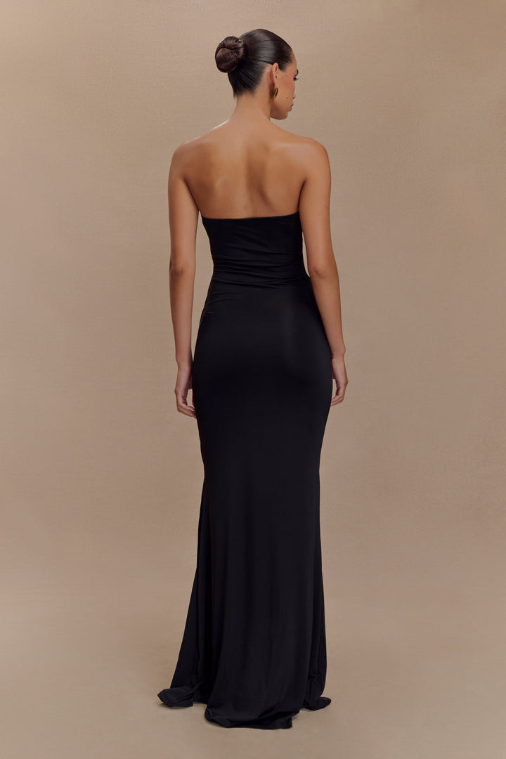 Madison | Slinky Maxi Dress - Black