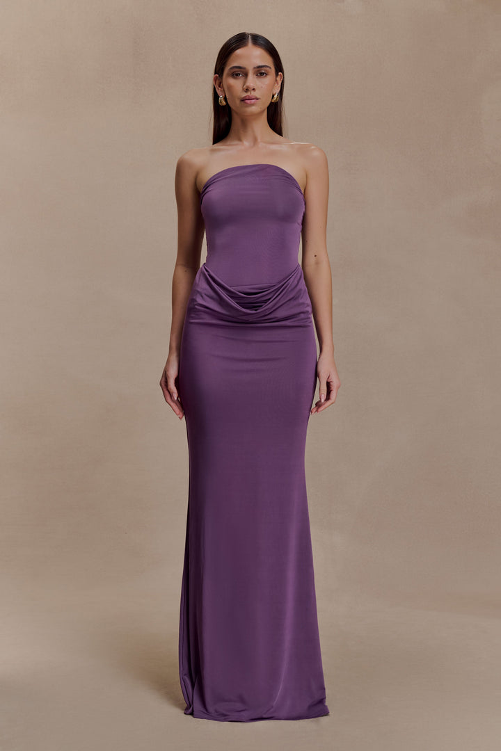 Madison | Slinky Maxi Dress - Purple