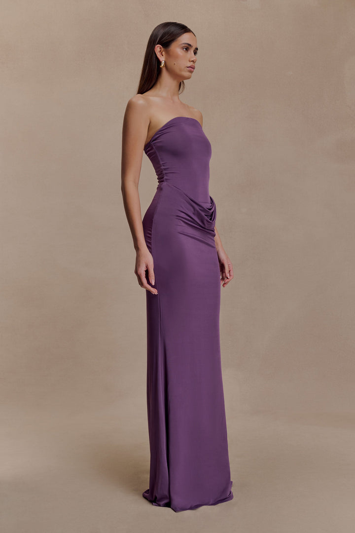 Madison | Slinky Maxi Dress - Purple