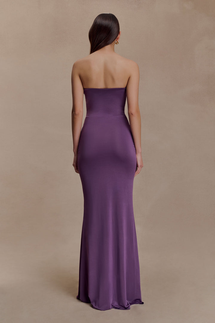 Madison | Slinky Maxi Dress - Purple